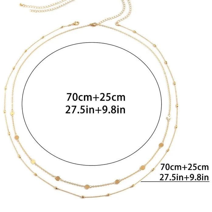 2 Piece Waist Body Chain in Gold & Silver - Ornaments Co - Silver