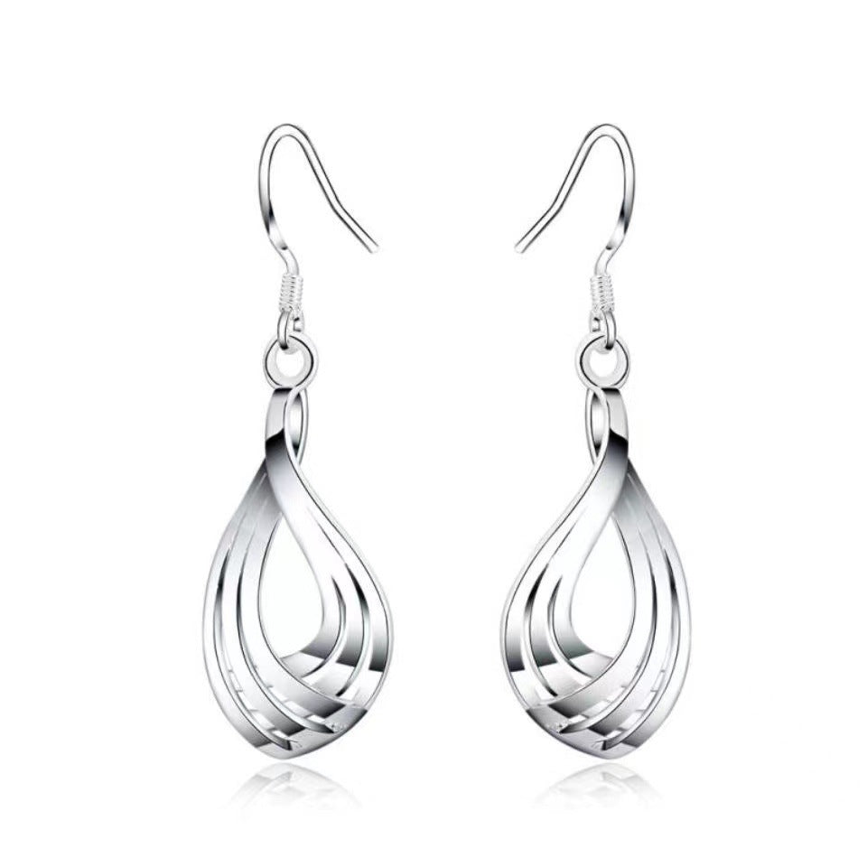 925 Sterling Silver Double Dangle Earrings - Earrings - Ornaments Co - Ornaments Co - 