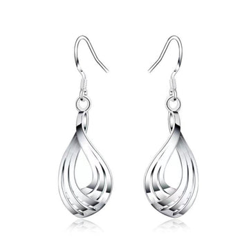 925 Sterling Silver Double Dangle Earrings - Earrings - Ornaments Co - Ornaments Co - 