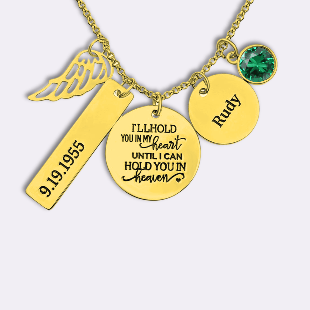 925 Sterling Silver Memorial Necklace - Ornaments Co - 18K Gold Plated