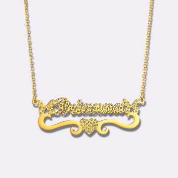 Bling Butterfly Name Personalize Necklace - Ornaments Co - 18K Gold Plated
