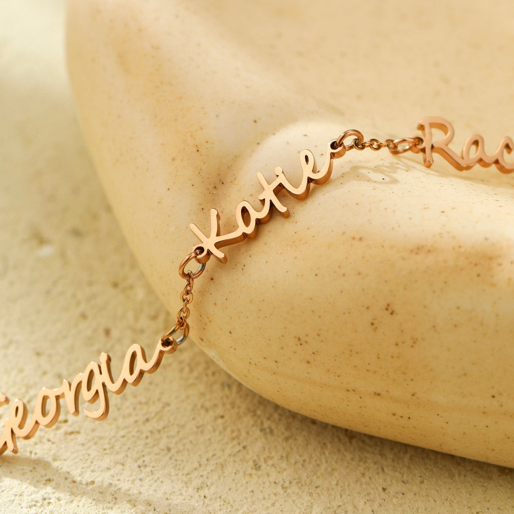 Forever Linked Name Bracelet For Women's - Ornaments Co - 18K Gold Plated