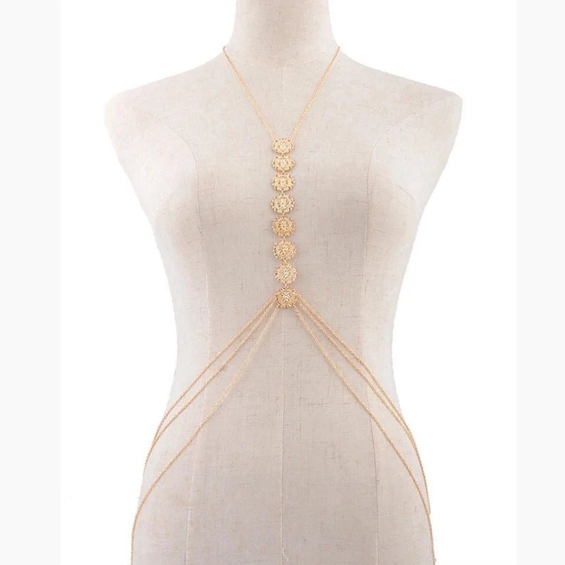 Gold Belly Natural Boho Body Chain Jewelry - Ornaments Co - 18K Gold Plated