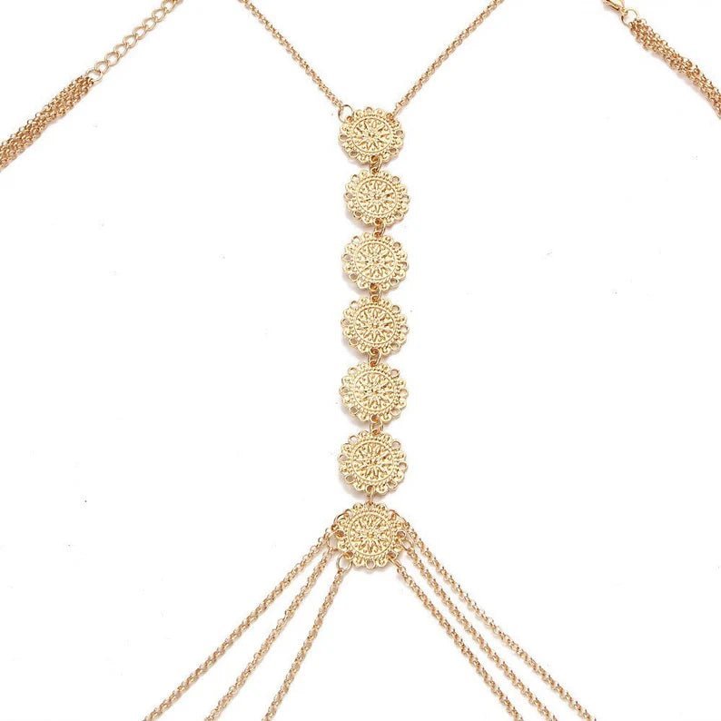 Gold Belly Natural Boho Body Chain Jewelry - Ornaments Co - 18K Gold Plated