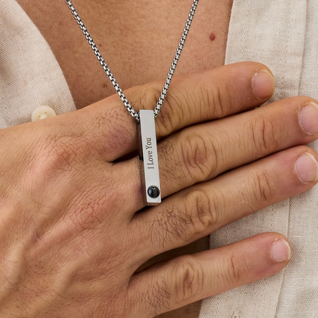 Iron Bar Projection Necklace - Ornaments Co - 18K Gold Plated