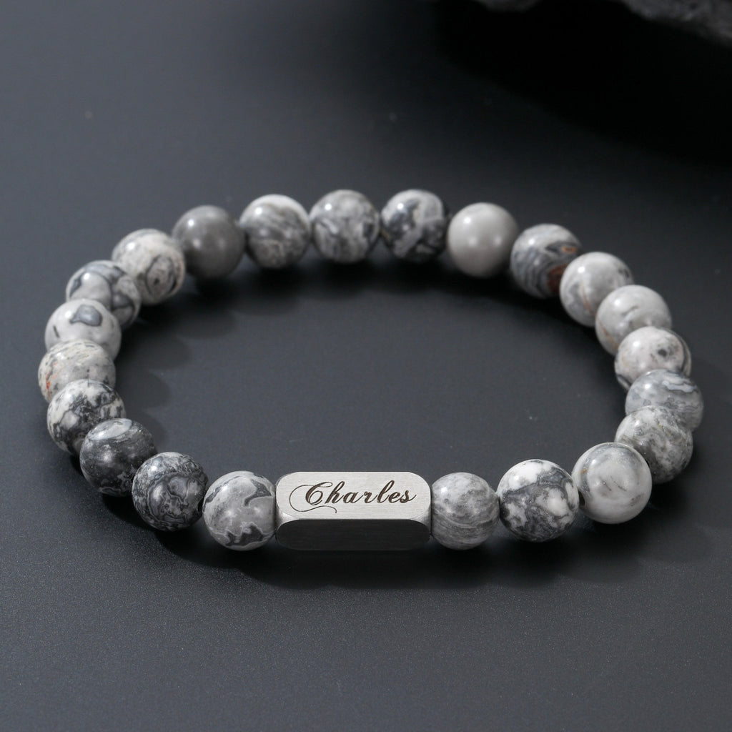 IronMark Custom Name Bracelet - Ornaments Co - Map Stones