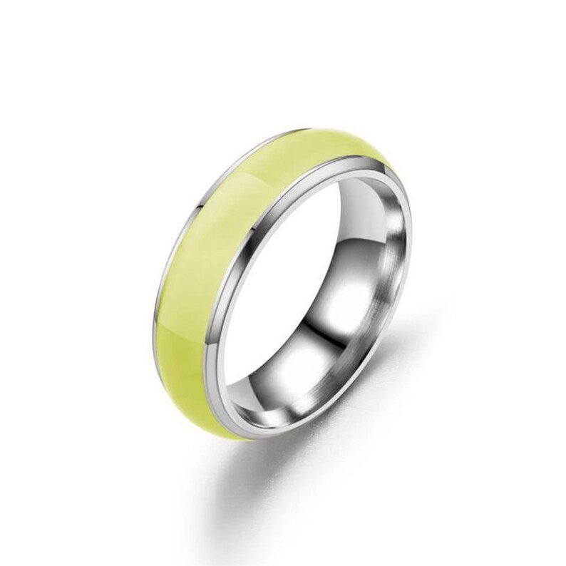 Luminous Titanium Steel Ring For Men and Women - Ornaments Co - Olive Green