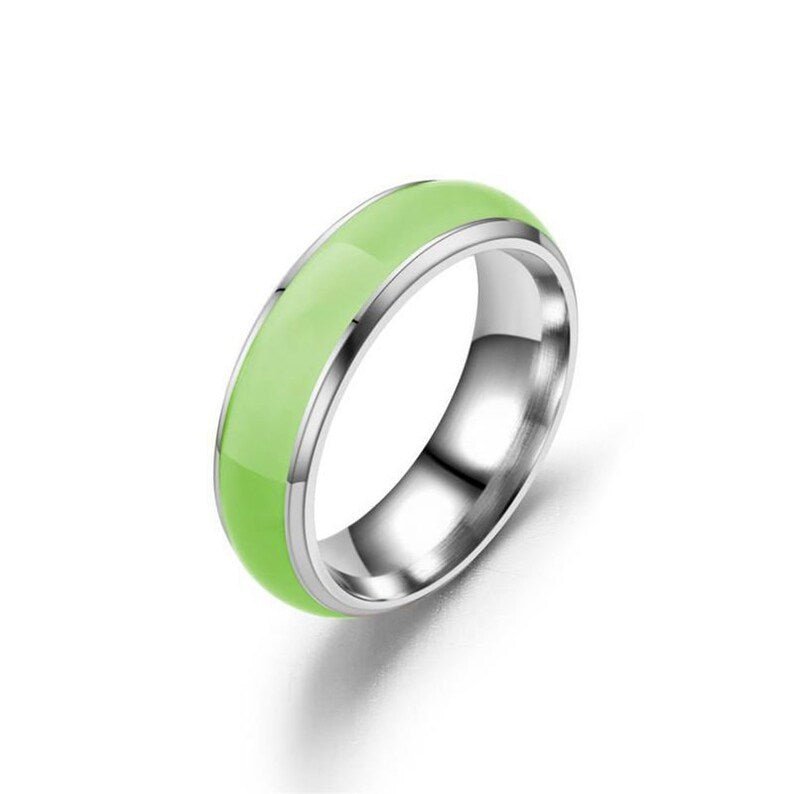 Luminous Titanium Steel Ring For Men and Women - Ornaments Co - Green