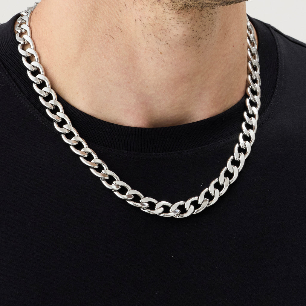 Men's Initial Cuban Link Necklace - Ornaments Co - 18K Gold Plated