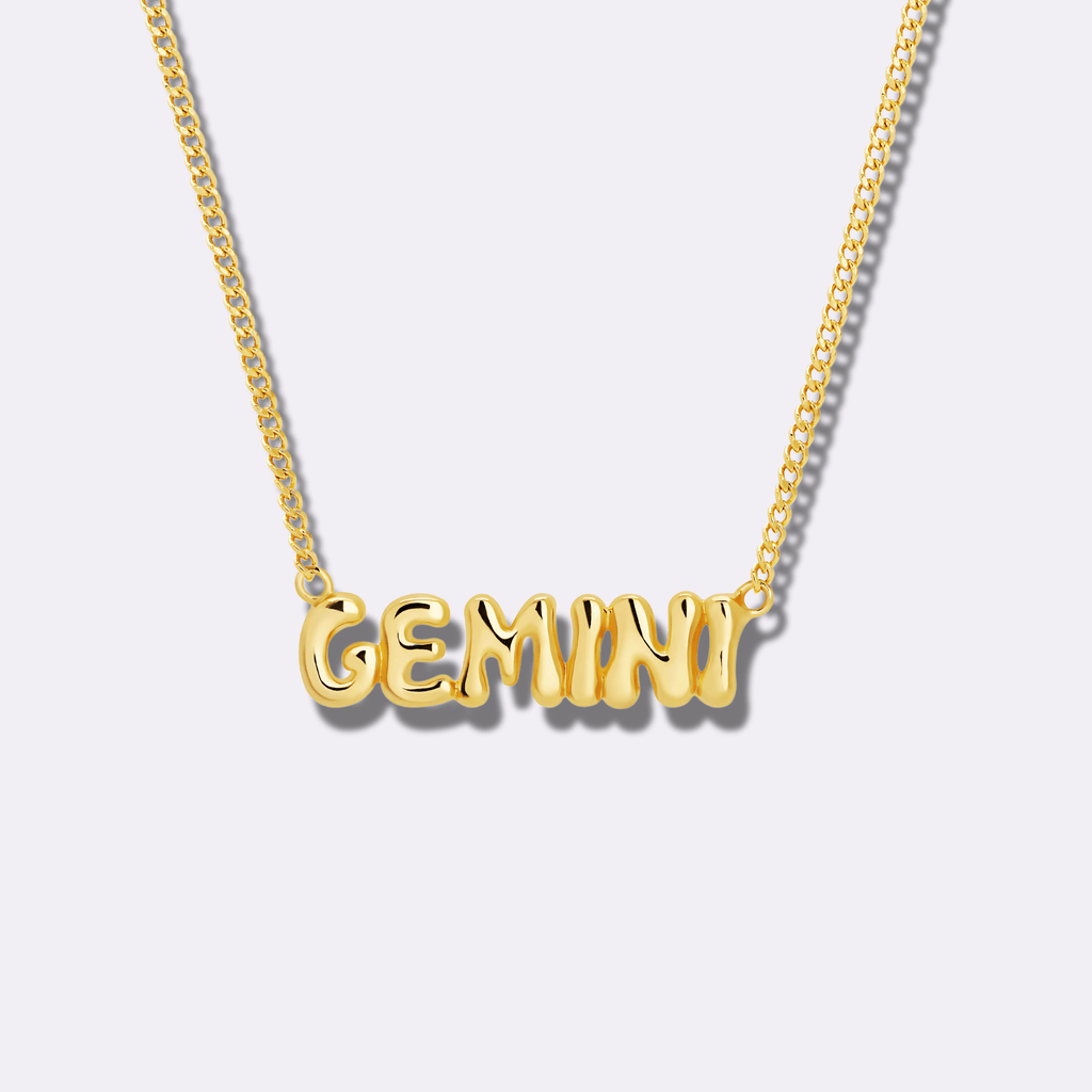 Olivia Bubble Name Necklace - Ornaments Co - 18K Gold Plated
