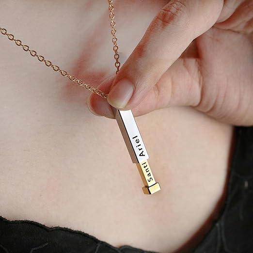 Personalized Hidden Name Necklace For Men & Women - Ornaments Co - Gold