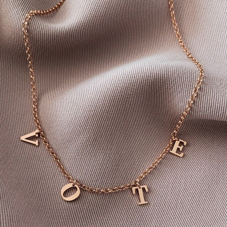 Personalized Name Dangle Necklace For Women - Ornaments Co - 18K Gold Plated