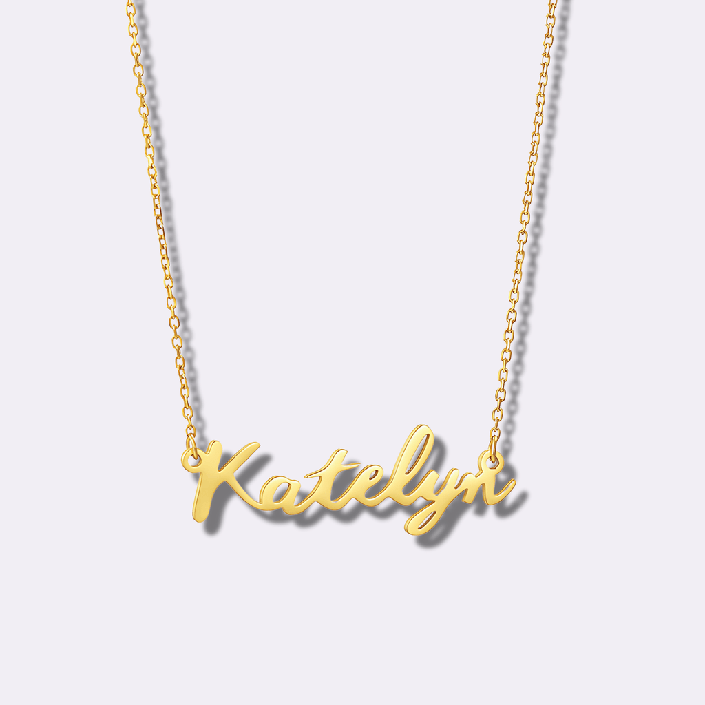 Signature Name Necklace - Ornaments Co - 18K Gold Plated