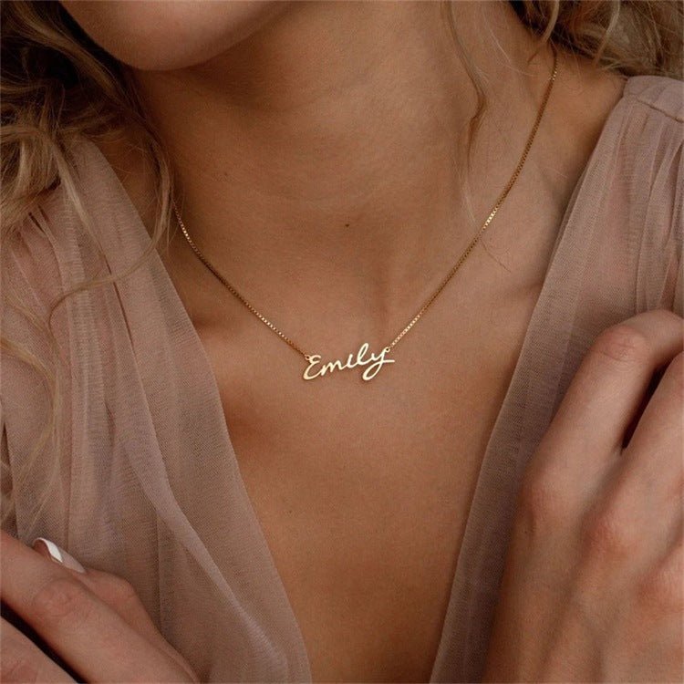 Signature Name Necklace - Ornaments Co - 18K Gold Plated
