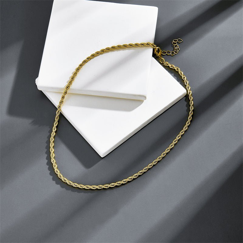 Three Layered Necklace 14K Gold Plated - Ornaments Co - Gold