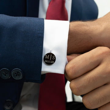 Urban Signature Engraved Cufflinks - Ornaments Co - 18K Gold Plated