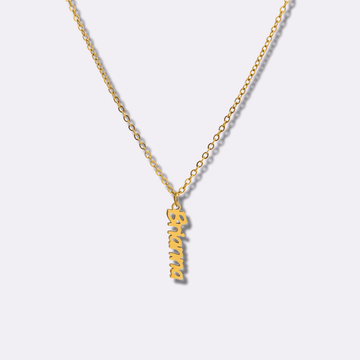 Vertical Name Necklaces for Women - Ornaments Co - 18K Gold Plated