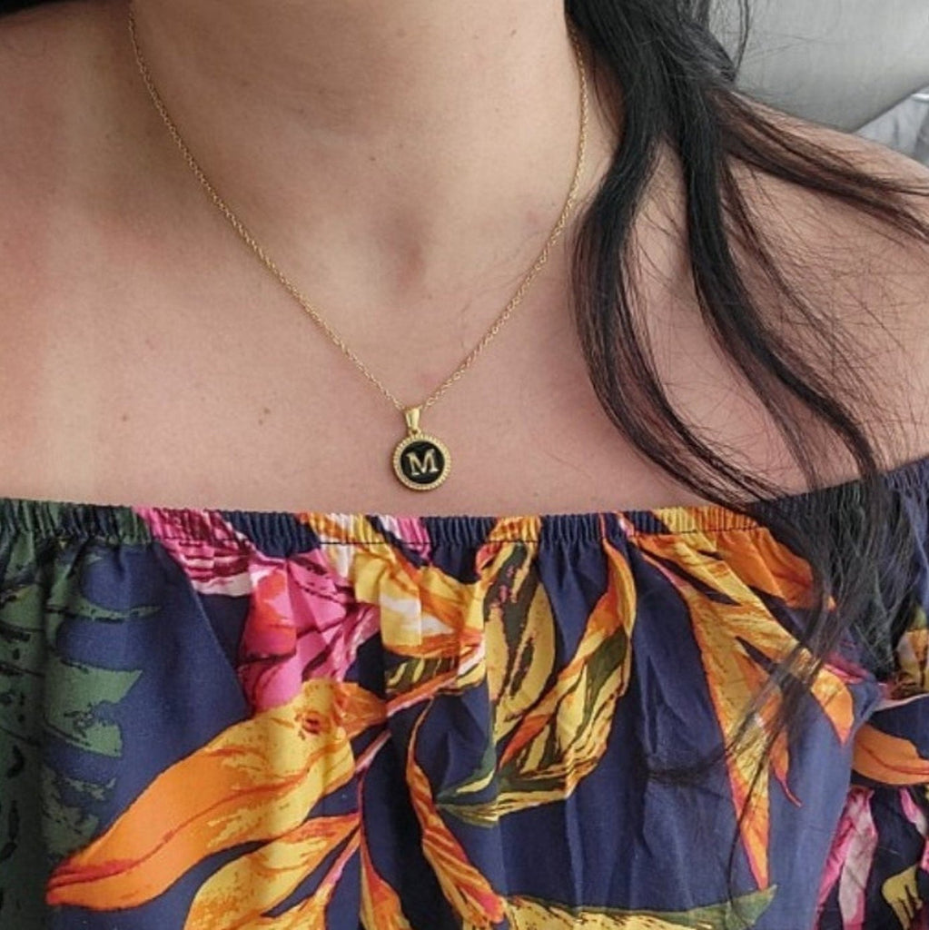 Waterproof Custom Initial 26 Letter Necklace - Ornaments Co - White