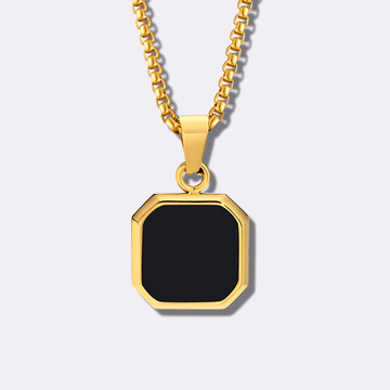 Waterproof Men's Square Necklace Stainless Steel - Ornaments Co - Silver